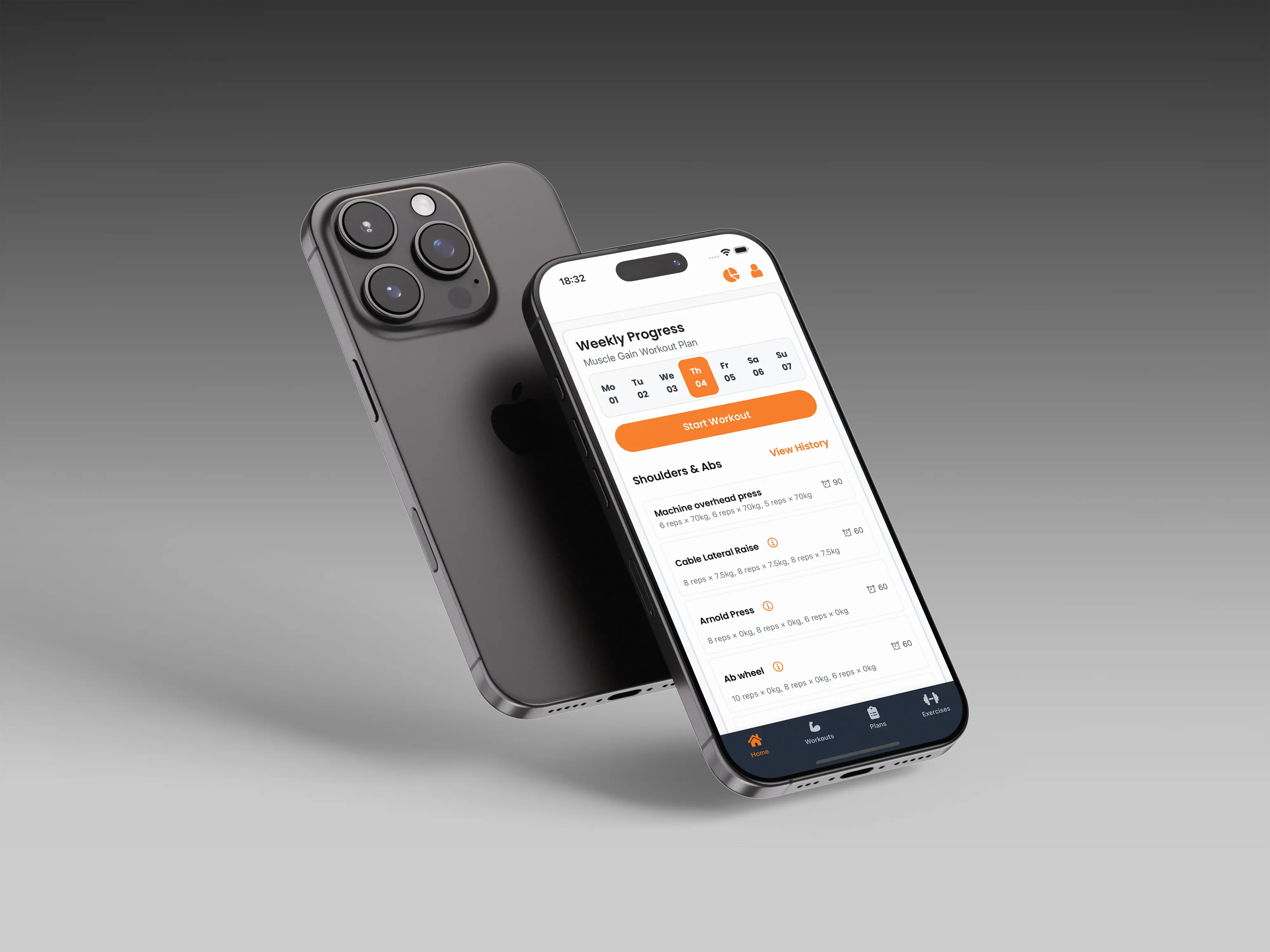 Phone app design mockup